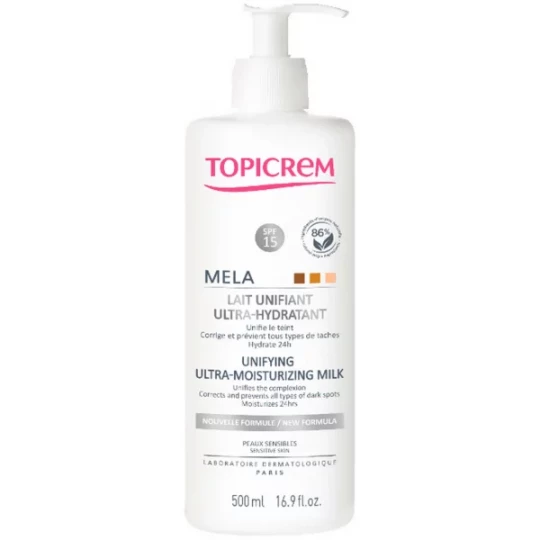 Topicrem MELA Lait Unifiant Ultra-Hydratant 500 ml