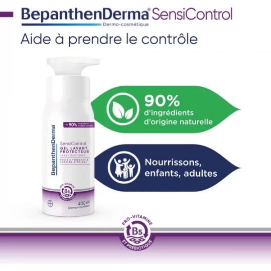 BepanthenDerma SensiControl Peaux à Tendance à l'Eczéma Atopique Gel Lavant Protecteur 400 ml - image 4
