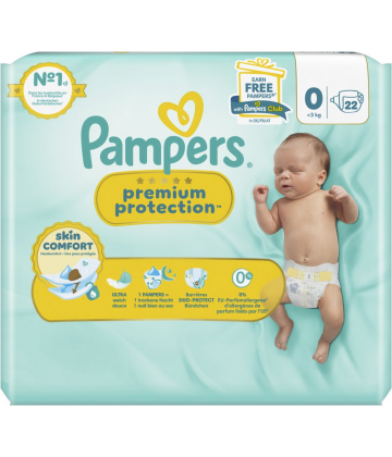 Pampers Couches Premium Protection x 22