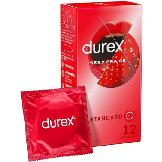 Durex Sexy Fraise Préservatifs x 10