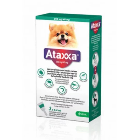 Ataxxa 200 mg / 40 mg Solution Spot-On Chiens Jusqu'à 4 kg