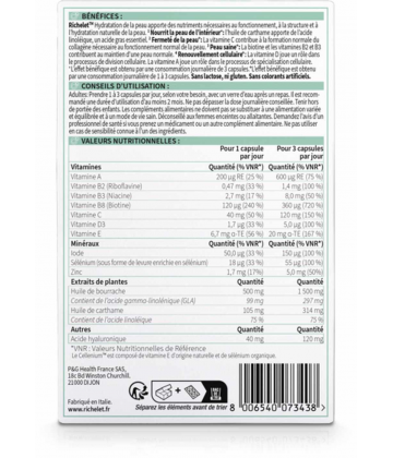 Richelet Hydratation de la Peau Capsules x 30