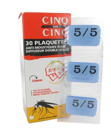 Cinq sur Cinq Recharge Plaquettes pour diffuseur double usage