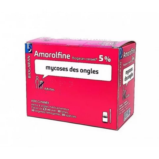 Amorolfine Biogaran Conseil 5% Vernis à Ongles Médicamenteux 2,5 ml