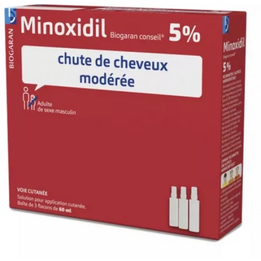 Minoxidil Biogaran Conseil 5% 3 x 60 ml