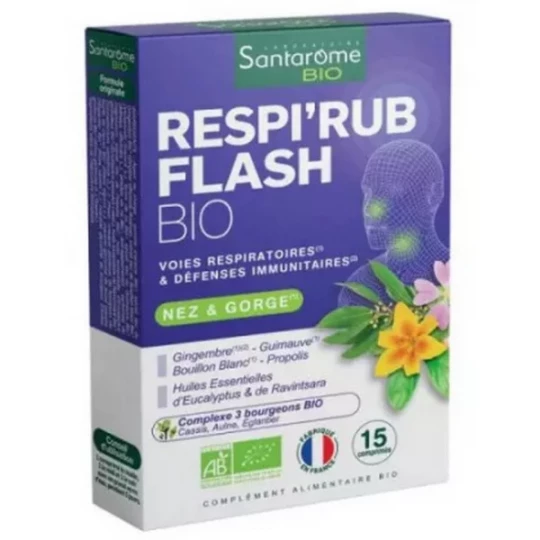 Santarome Respi'Rub Flash Bio Comprimés x 15