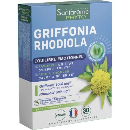 Santarome Griffonia Rhodiola Gélules x 30