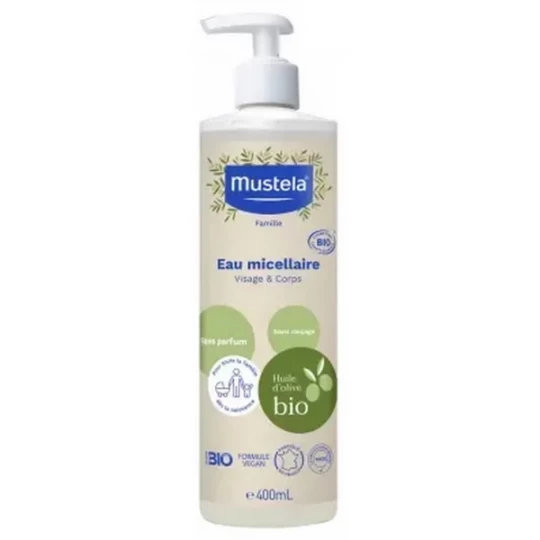 Mustela Eau Micellaire Bio Sans Rinçage 400 ml