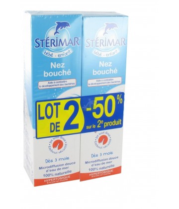 Stérimar Bébé-Enfant Nez Bouché 2 x 100 ml