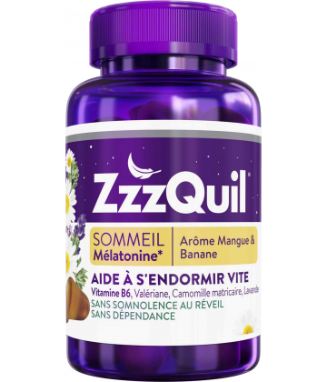 ZzzQuil Sommeil Mangue Banane Gommes