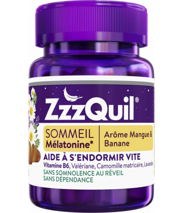 ZzzQuil Sommeil Mangue Banane Gommes