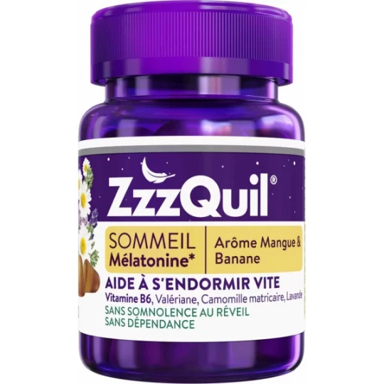 ZzzQuil Sommeil Mangue Banane Gommes