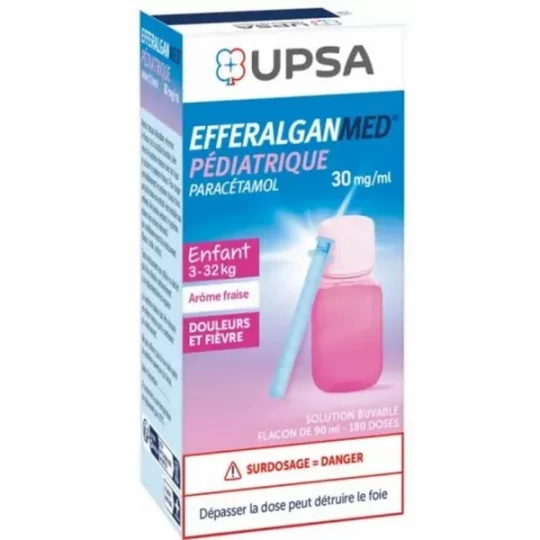 EfferalganMed 30 mg/ml Solution buvable Pédiatrique 90 ml