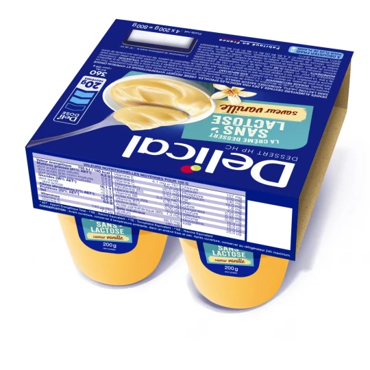 Delical Crème Dessert HP/HC Sans Lactose 4 x 200 g - image 4