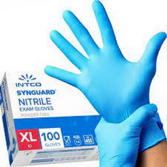 INTCO Gants d'Examen Nitrile Bleu Non Poudrés x 100 - image 2