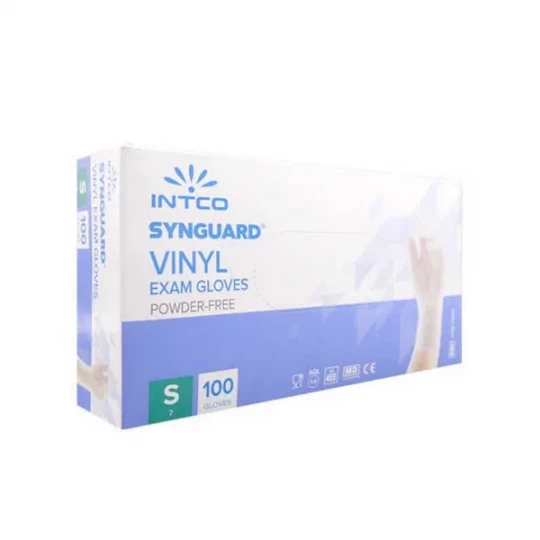 INTCO Gants d'Examen Vinyle Non Poudrés x 100