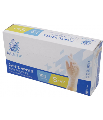 INTCO Gants d'Examen Vinyle Non Poudrés x 100