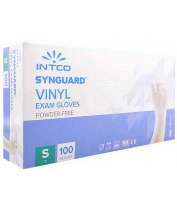 INTCO Gants d'Examen Vinyle Non Poudrés x 100