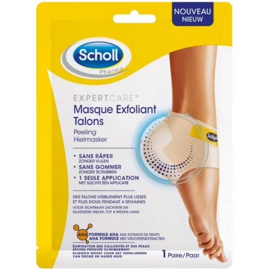 Scholl ExpertCare Masque Exfoliant Talons Paire