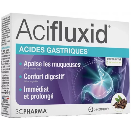 Les 3 Chênes Acifluxid Comprimés x 30