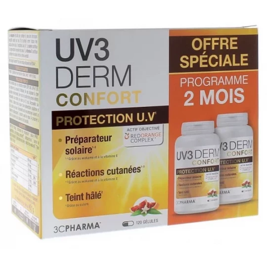 3C Pharma UV3 Derm Confort Protection U.V Gélules x 120