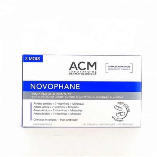 ACM Novophane Cheveux et Ongles Gélules x 180 + Shampooing 100 ml Offert