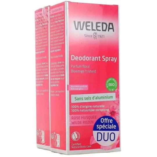 Weleda Duo Déodorant à la Rose Spray