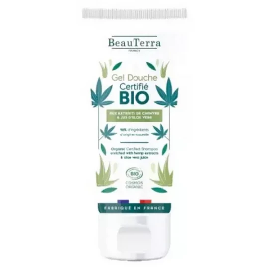 BeauTerra Gel Douche Chanvre & Aloe Vera Bio 75 ml