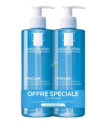 La Roche-Posay Effaclar Gel Moussant Purifiant 2 x 400 ml