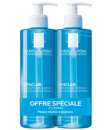 La Roche-Posay Effaclar Gel Moussant Purifiant 2 x 400 ml