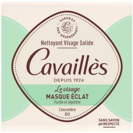Rogé Cavaillès Nettoyant Visage Solide Masque Éclat Concombre Bio 70 g