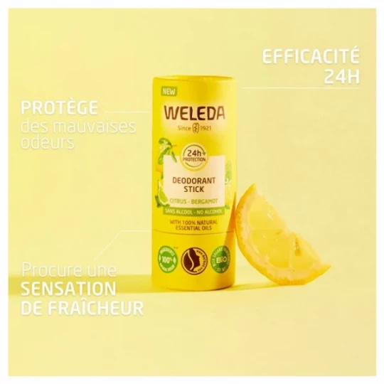 Weleda Déodorant Stick Citrus Bergamote Bio - image 6