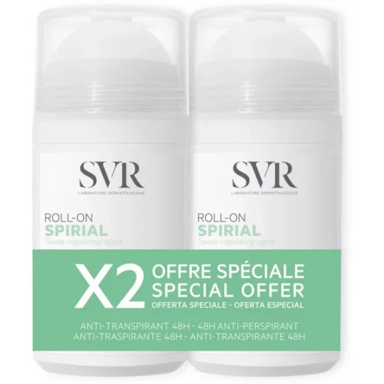 SVR Spirial Déo Anti transpirant 2x50 ml