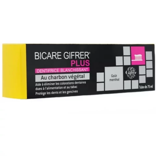 Gifrer Bicare Plus Dentifrice au Charbon 75 ml