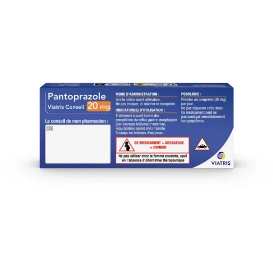 Mylan Viatris Conseil Pantoprazole 20 mg comprimés - image 4