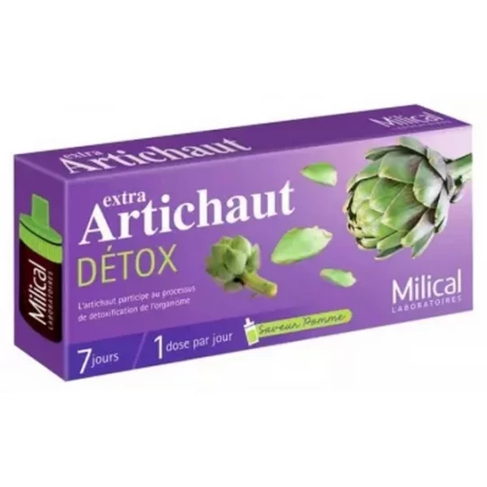Milical Extra Artichaut Détox Saveur Pomme Doses 10 ml x 7