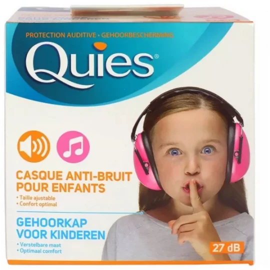 Quies Casque Anti-Bruit Enfants Rose