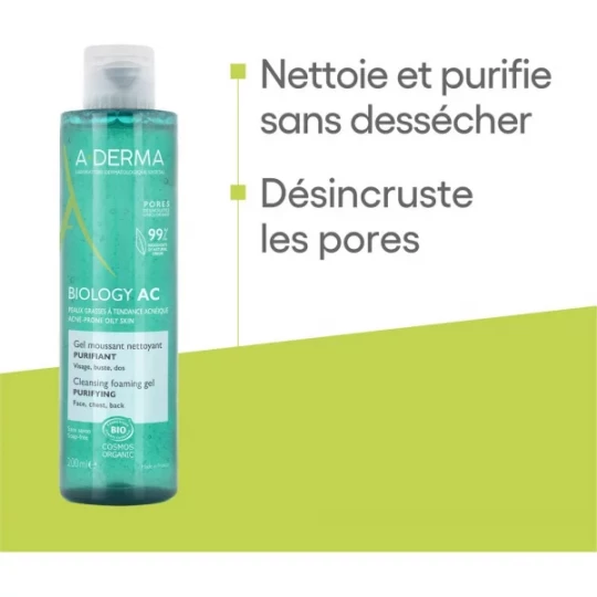 A-Derma Biology AC Gel Moussant Nettoyant Purifiant - image 3