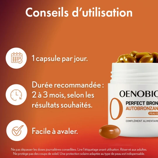 Oenobiol Perfect Bronze Autobronzant Peau Claire Capsules - image 6