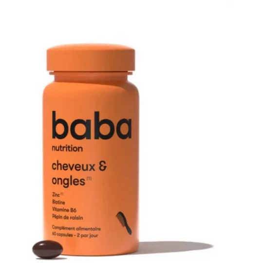 BABA Nutrition Cheveux & Ongles Gélules x 60
