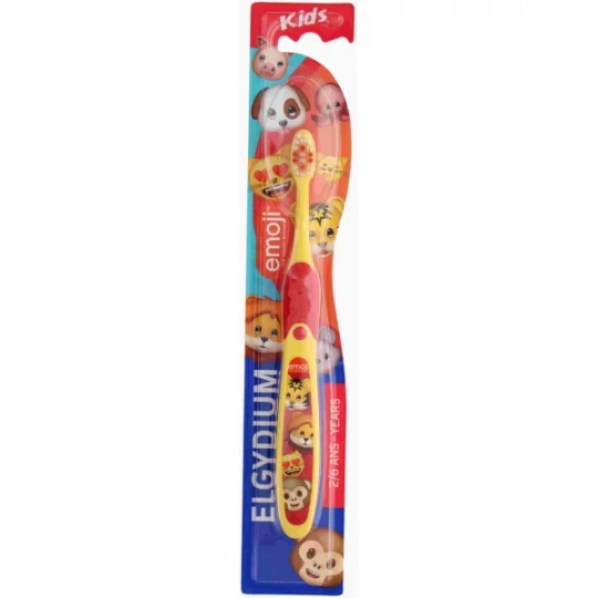 Elgydium Kids Brosse à Dents Souple Emoji 2-6 Ans