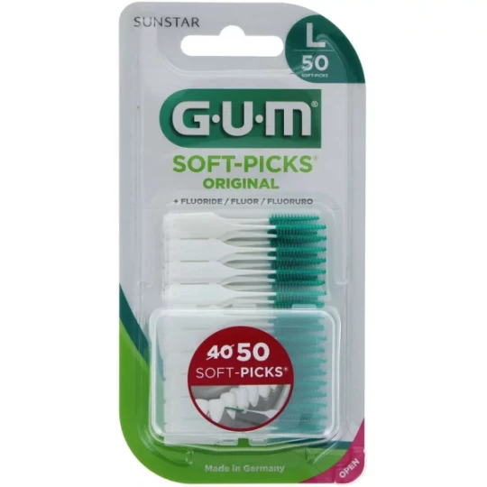 GUM Soft Picks Original Large 634 Brossettes Interdentaires x 50