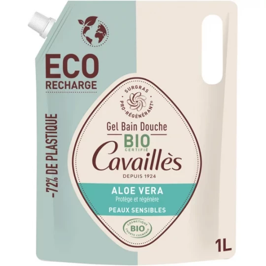 Rogé Cavaillès Gel Bain Douche Aloe Vera Bio Recharge 1 L