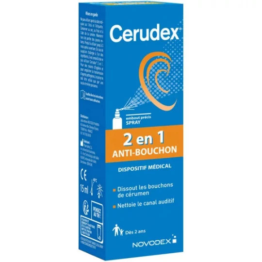 Cerudex 2 en 1 Anti-Bouchon Spray 15 ml