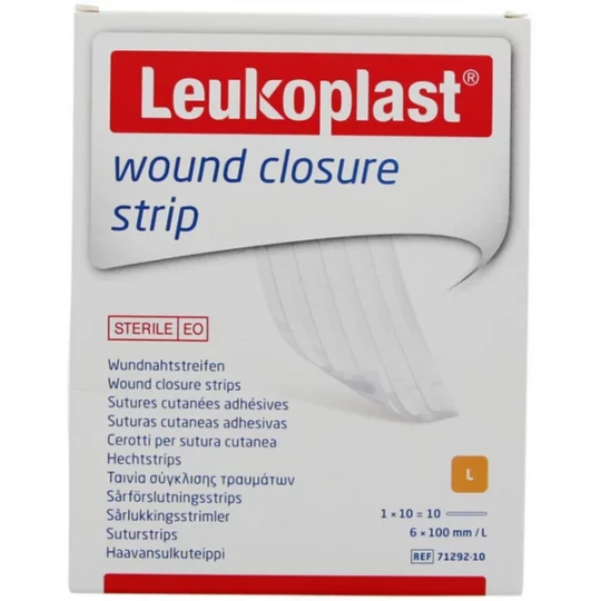 Leukoplast Sutures Cutanées Adhésives 6 x 100 mm x 10