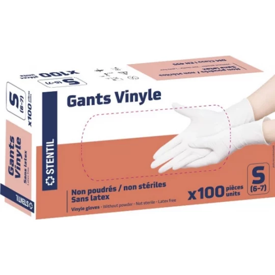 Stentil Gants d'examen Vinyle x 100