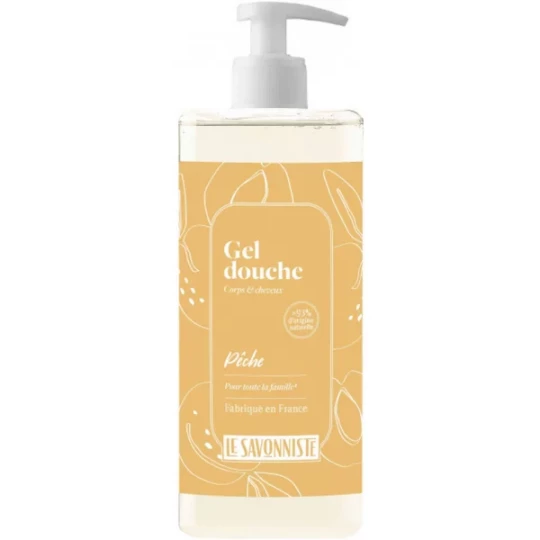 Le Savonniste Gel Douche Corps & Cheveux Pêche 1 L