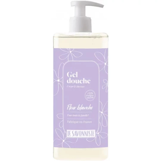 Le Savonniste Gel Douche Corps & Cheveux Fleurs blanches 1 L