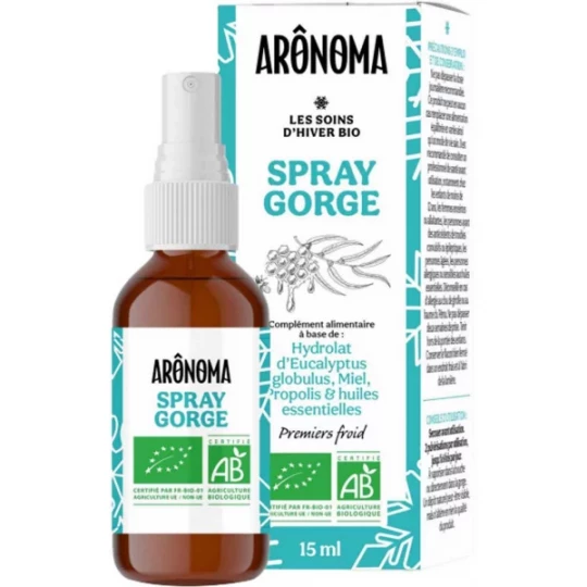 Arônoma Spray Gorge Apaisant Bio 15 ml