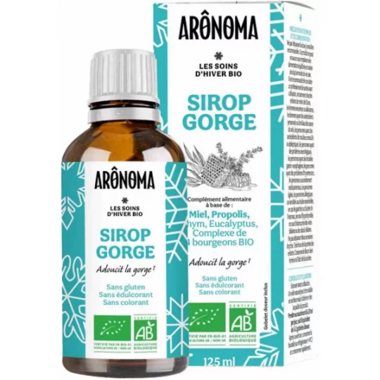 Arônoma Sirop Maux de Gorge Bio 125 ml